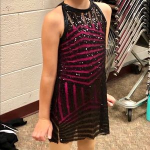 Curtain Call Dance Jazz Costume Recital S 6 Sequin